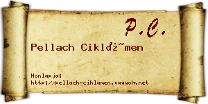 Pellach Ciklámen névjegykártya